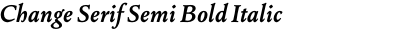 Change Serif Semi Bold Italic